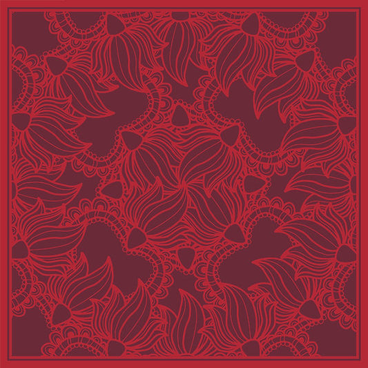 Foulard in seta Linea 'A-MORS ROSSO'