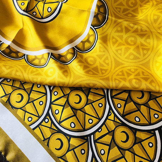 Silk scarf 'Carte'- Denari line
