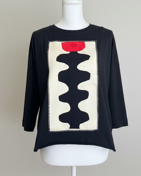 Maglia manica 3/4 (Z2)- disegno astratto