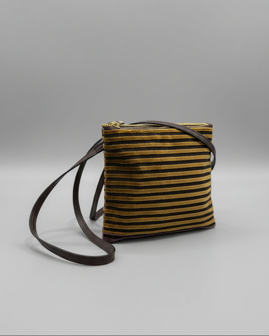 Lamonedera Double Velvet- Righe sottili bronzo