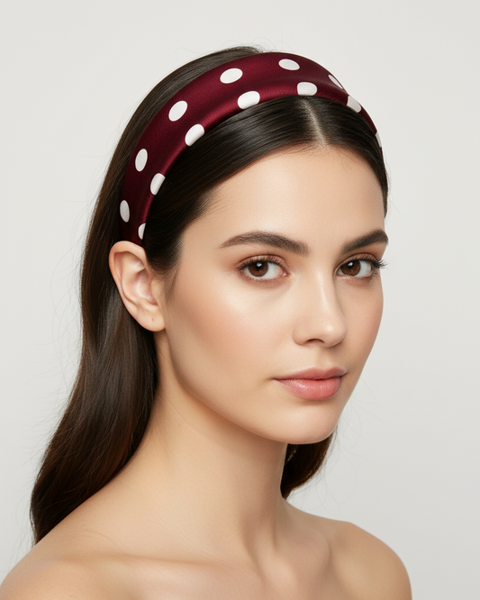 Cerchietto per capelli a fascia/ pois