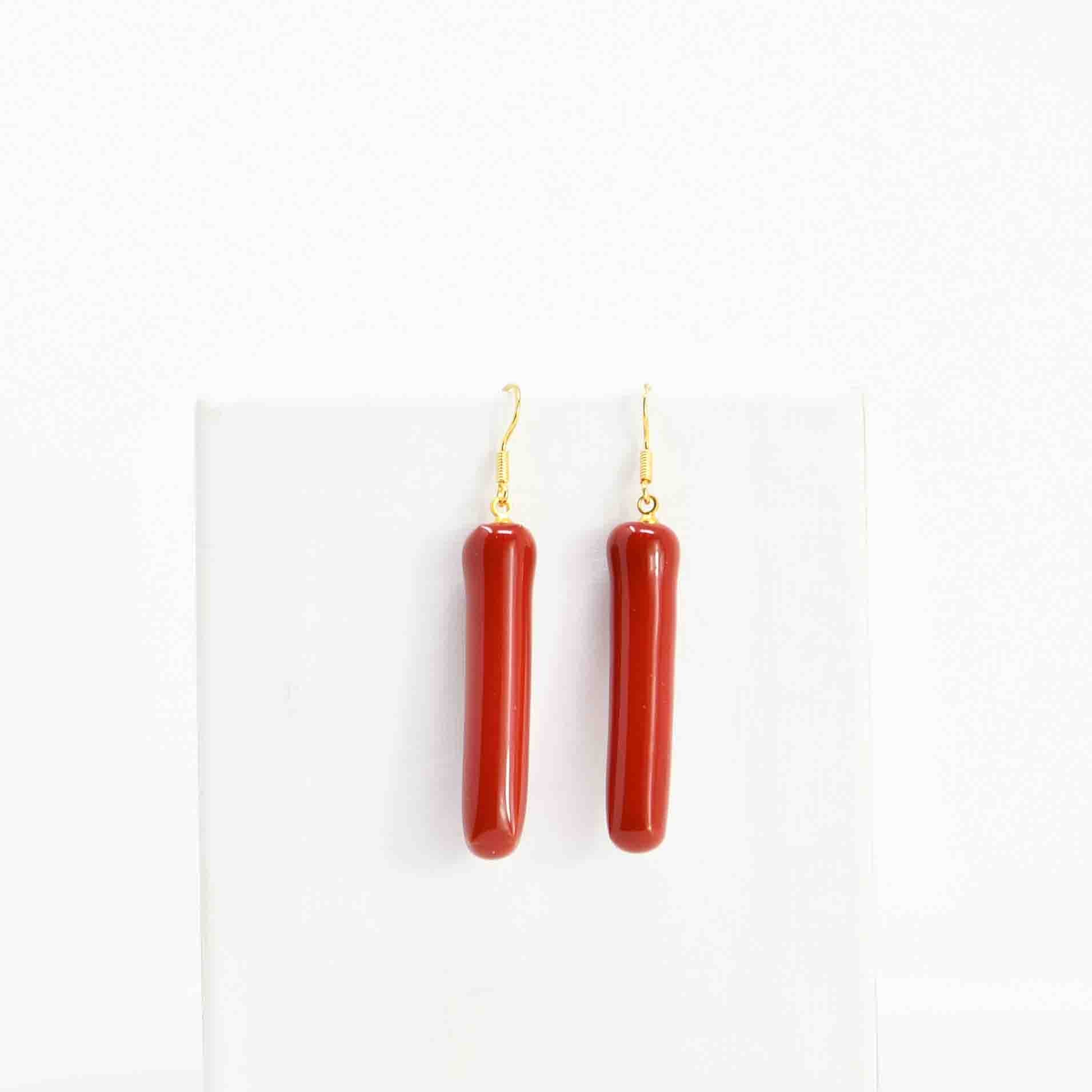 Earrings in ceramic and gold