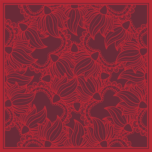 Silk scarf 'A-MORS RED' line