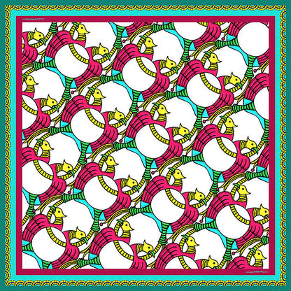 Foulard in seta Linea 'Carte'-Ali d'Aquila
