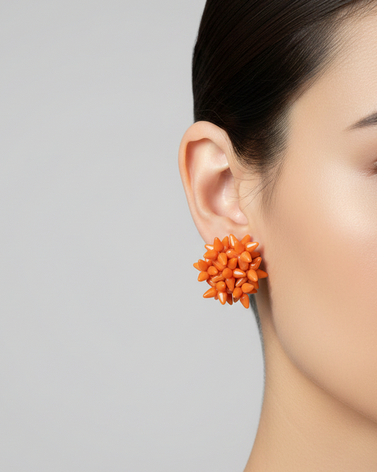 Orecchino vintage arancione