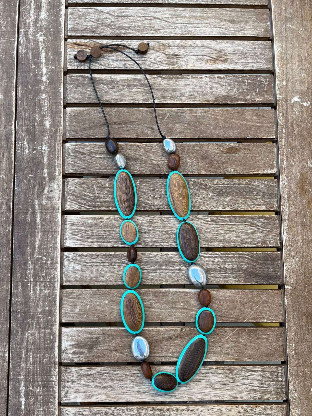 Collana Legno e Acciaio
