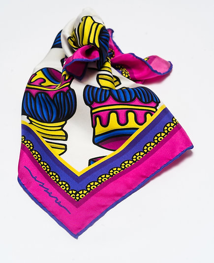 Foulard in seta Linea 'Carte'- Coppe