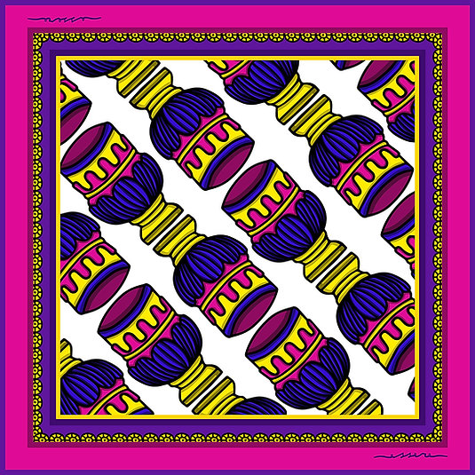 Foulard in seta Linea 'Carte'- Coppe