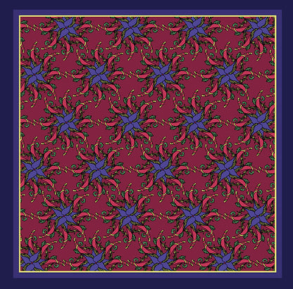 Silk scarf 'Cards' line - Jester at court