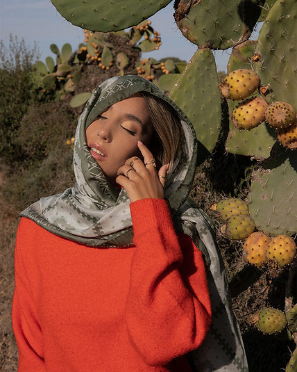 Stola in cashmere linea Telaio - 'Grano'