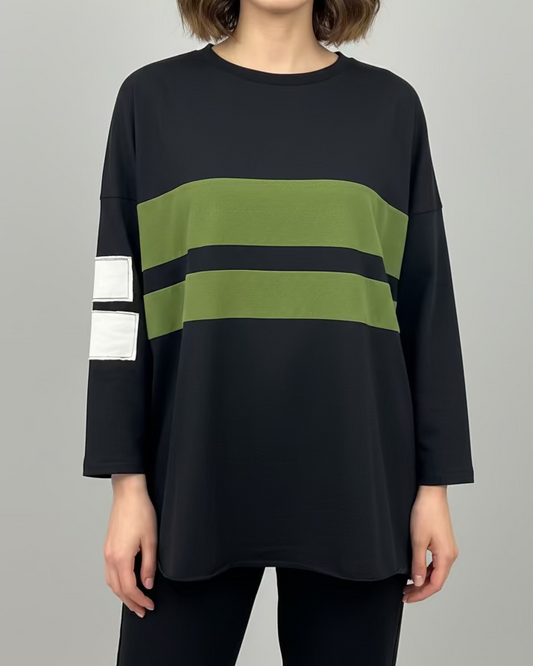 Maglia manica 3/4 (Z2)- righe verdi