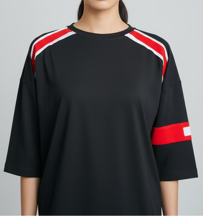 Maglia manica 3/4 (Z2)- spalle rigate