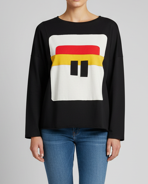 Maglia manica 3/4 (Z2)- riquadro bianco