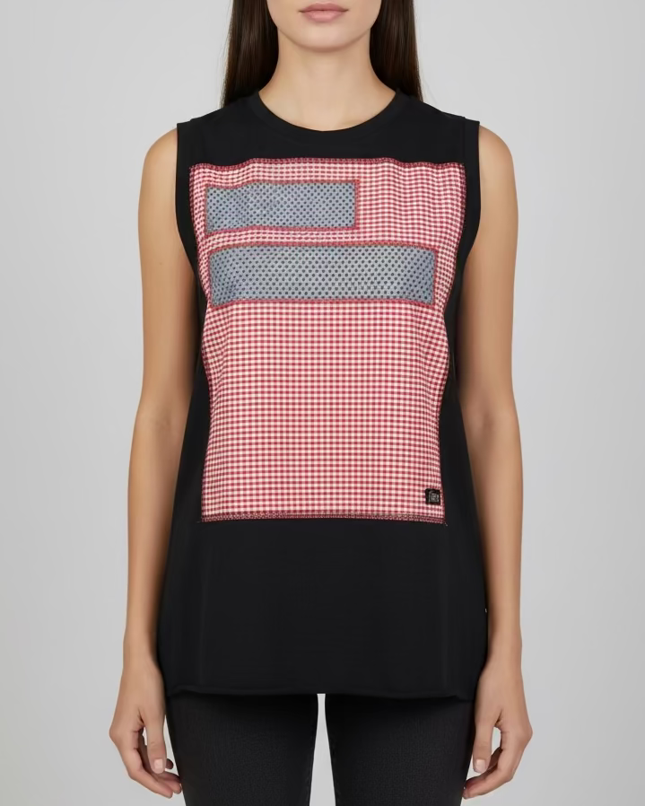 Maglia canotta Z3 - quadrettato  rosso