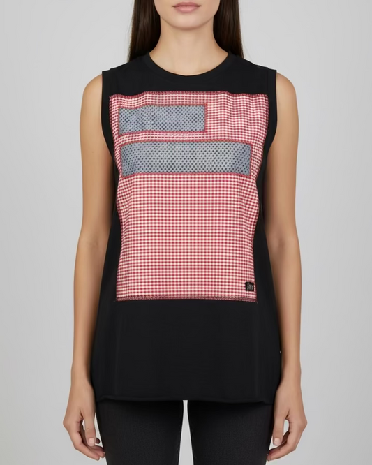 Maglia canotta Z3 - quadrettato  rosso