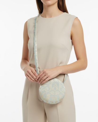 Borsa 'Baloon' a tracolla- azzurro damasco