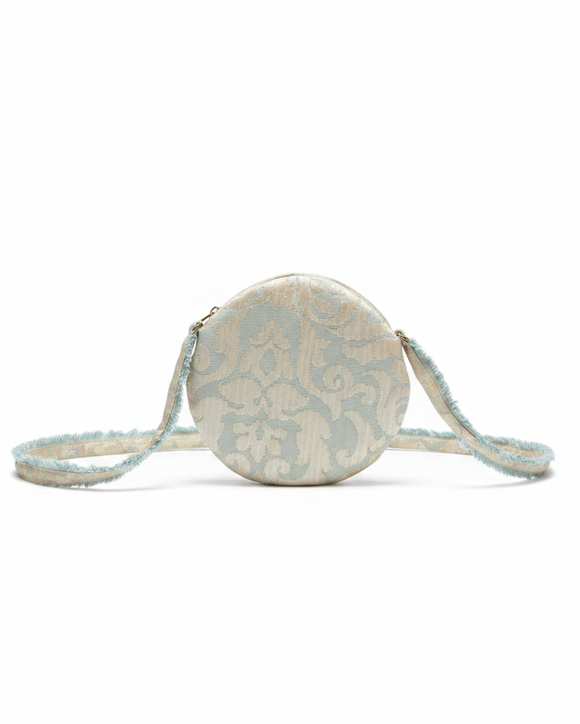 Borsa 'Baloon' a tracolla- azzurro damasco