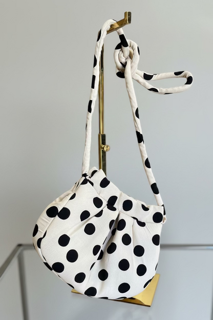 Borsa tracolla  'Bignè' medium a pois