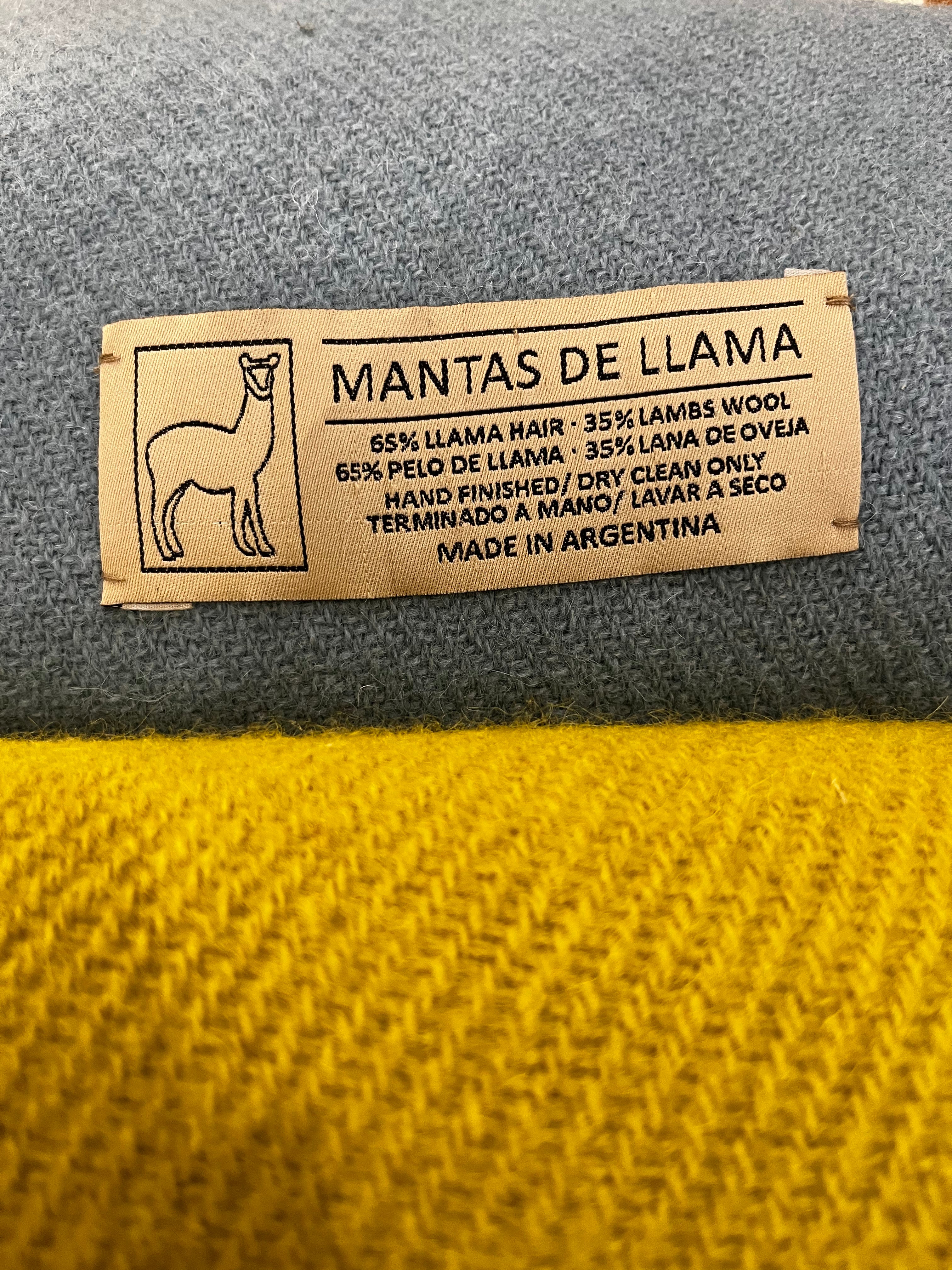Plaid in lana di Lama monocolore