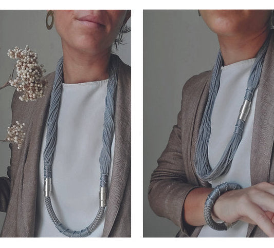 Collana T104 -M16-grigio o beige