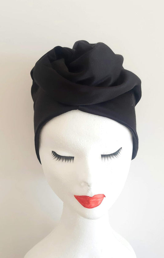 Turbante Camelia (nero, grigio)