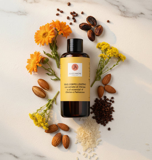 Olio Corpo Lenitivo con estratto di Elicriso e Oli Essenziali di Elicriso e Palmarosa