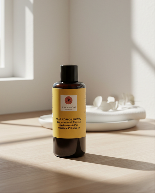 Olio Corpo Lenitivo con estratto di Elicriso e Oli Essenziali di Elicriso e Palmarosa
