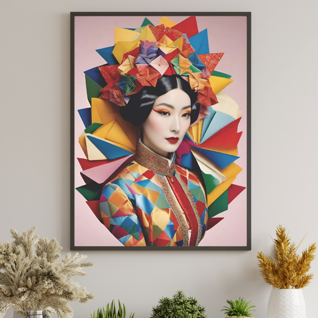 Quadro 'Origami Chan' 50x70