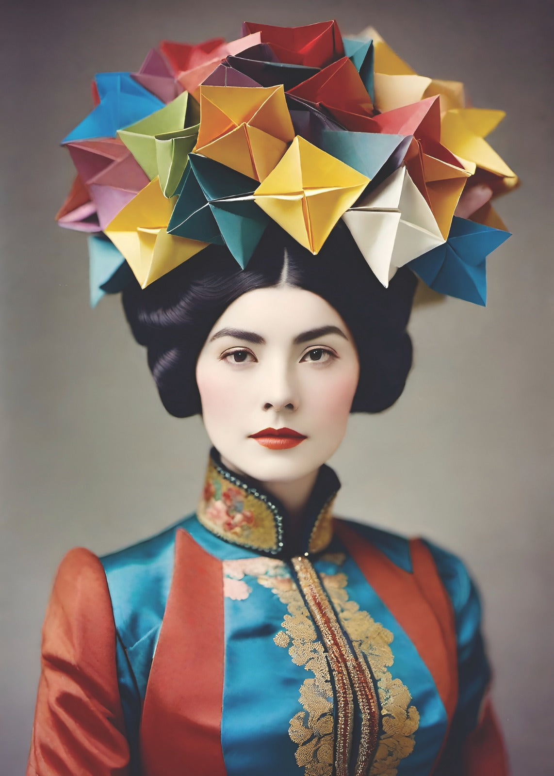 Quadro 'Origami Lady' 50x70