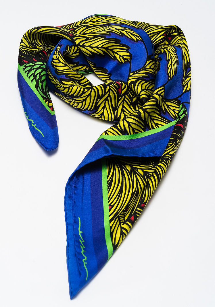 Foulard in seta Linea 'Carte'-Ruota del Pavone