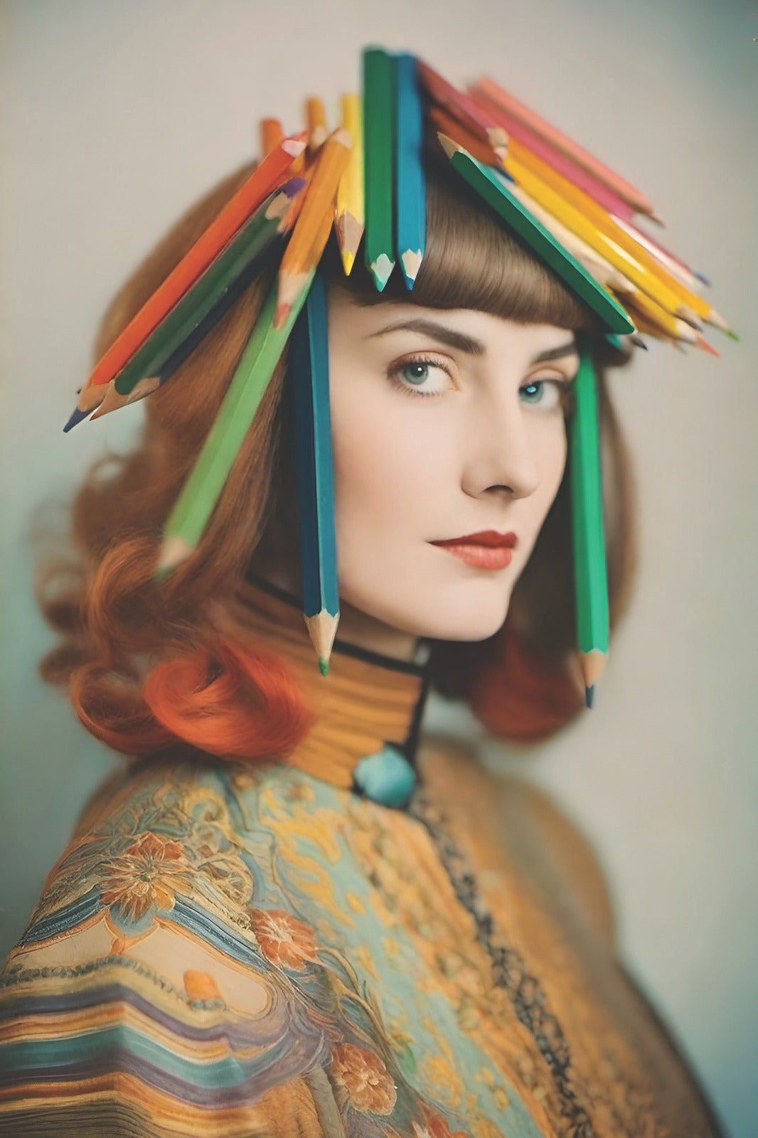 Quadro 'Pencil Girl' 60x90