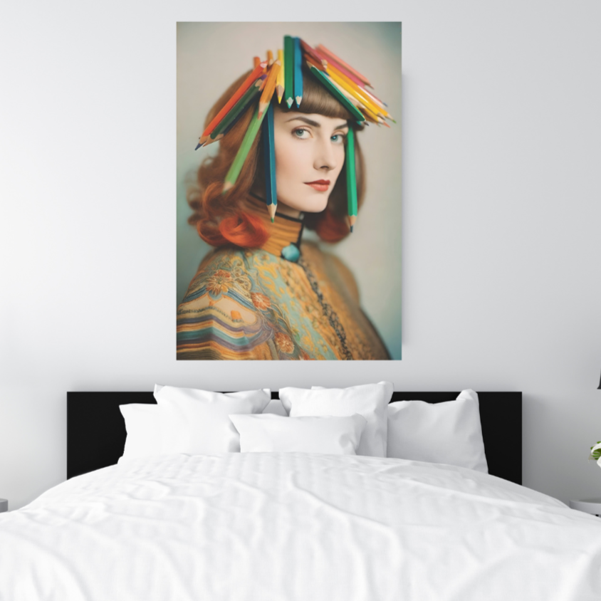 Quadro 'Pencil Girl' 60x90
