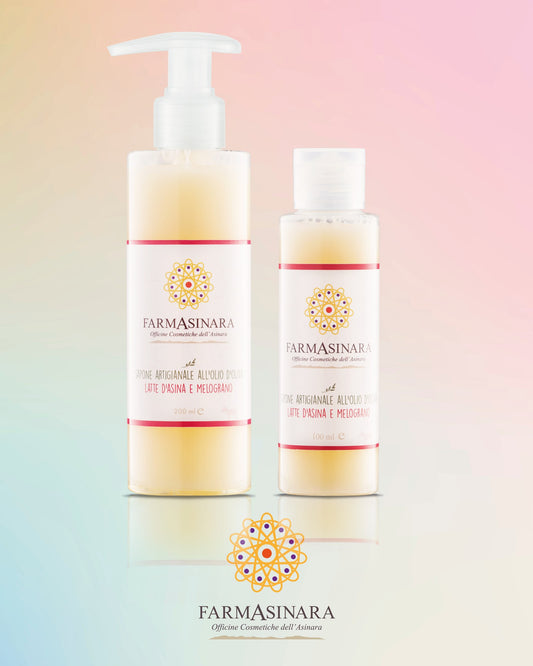 Sapone liquido Olio di Oliva e Latte d'Asina- Melograno