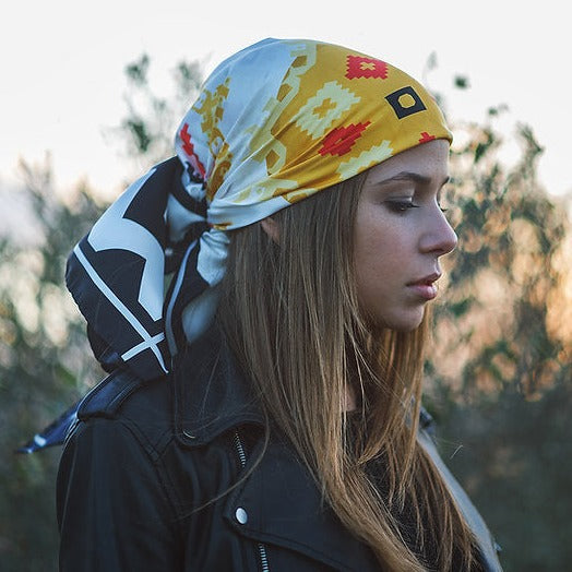Foulard in seta linea Telaio - 'Su ballu tundu'