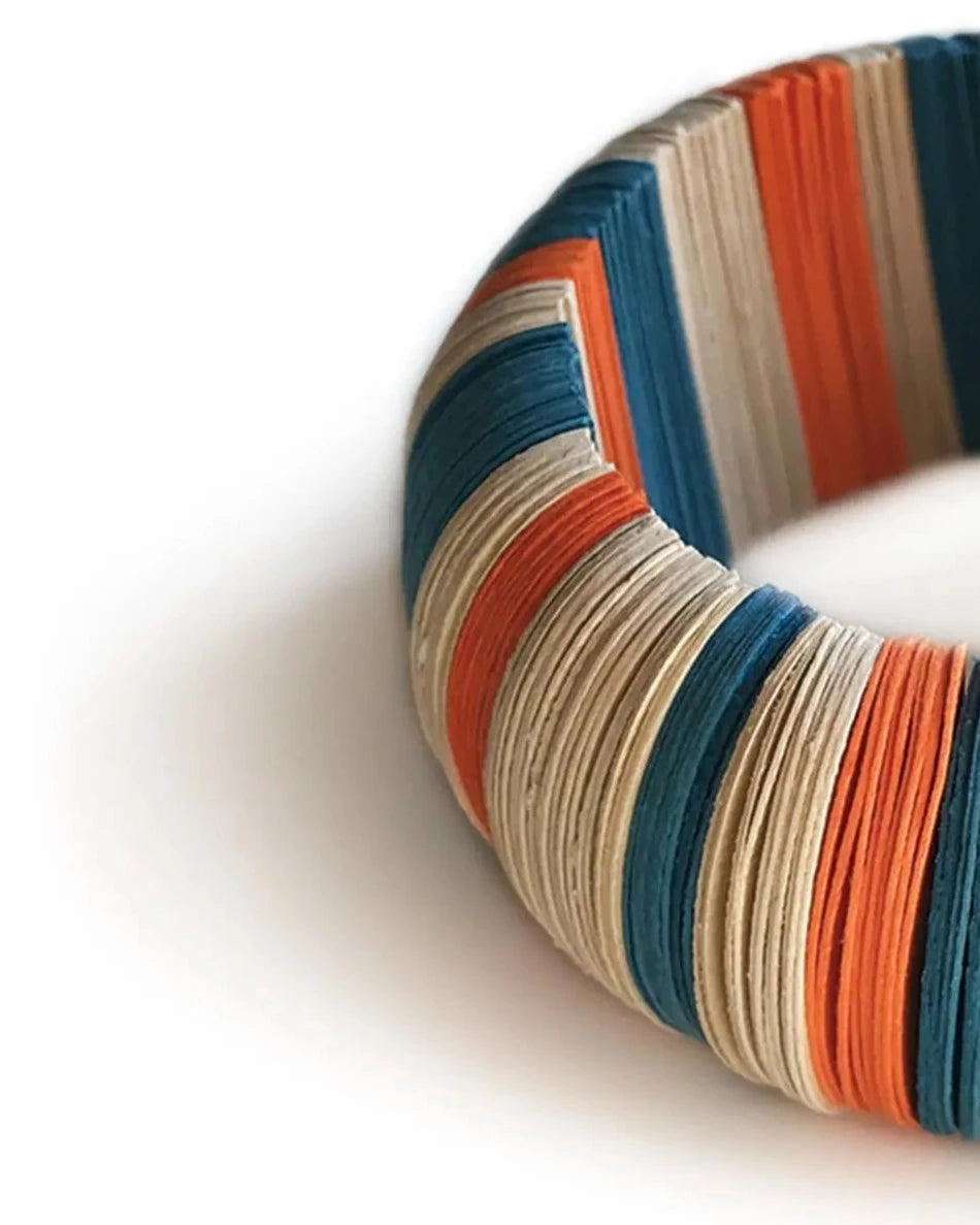 Green circle bracelet-green/orange