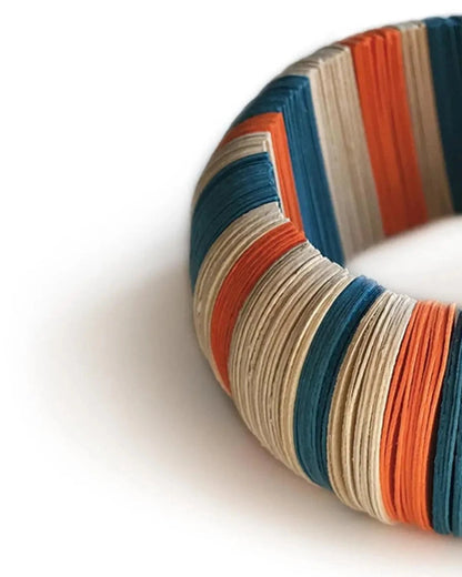 Green circle bracelet-green/orange