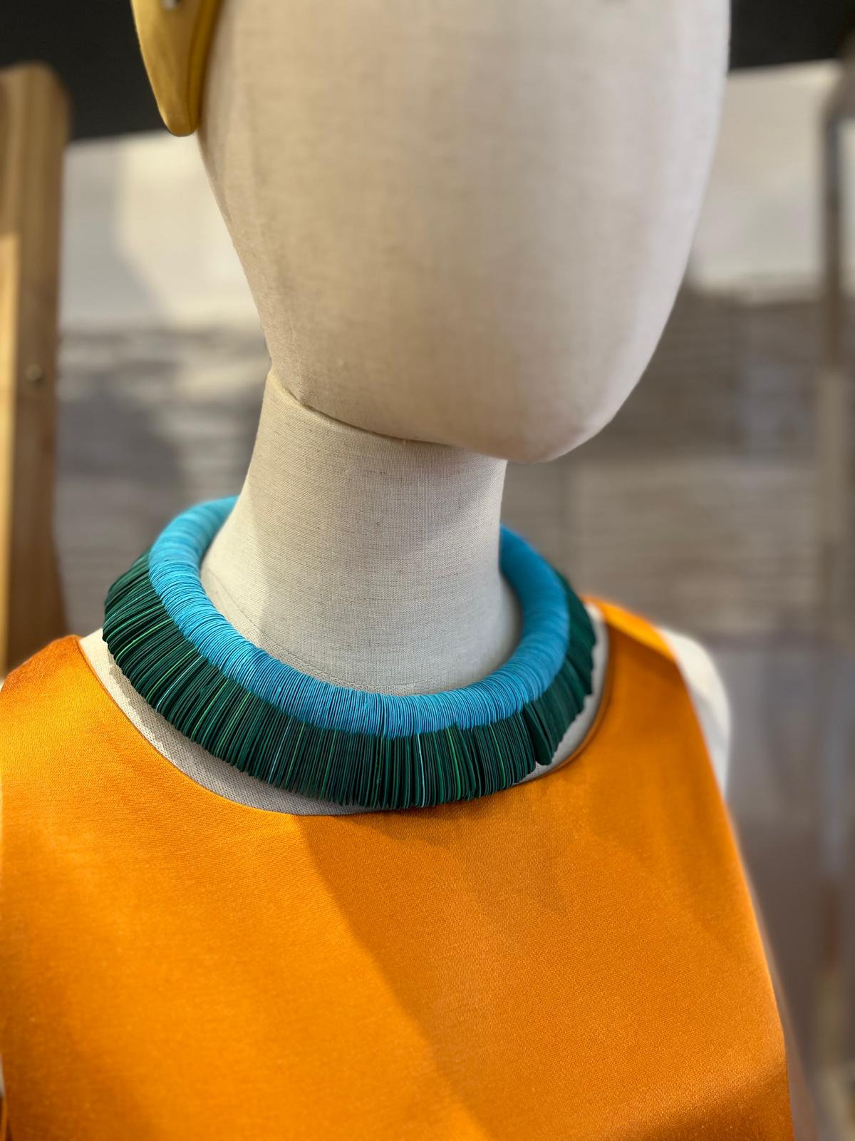 Collana girocollo Turchese e Verde