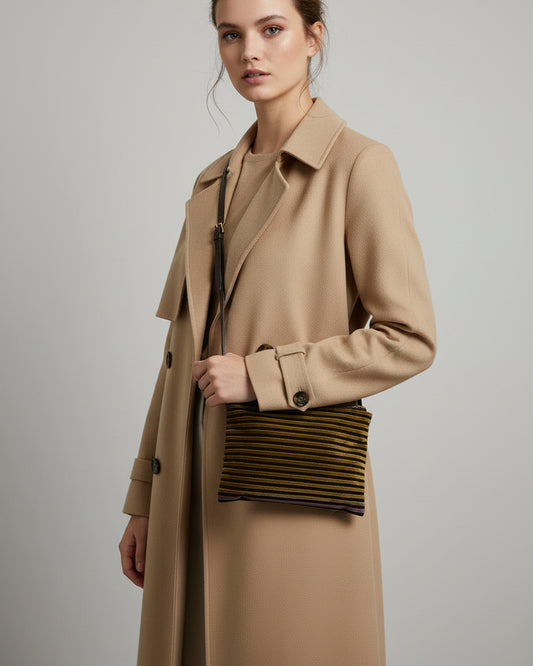 Lamonedera Double Velvet- Righe sottili bronzo