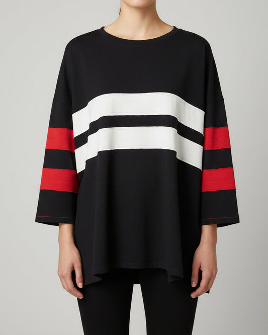 Maglia manica 3/4 (Z2) - Righe Bianche