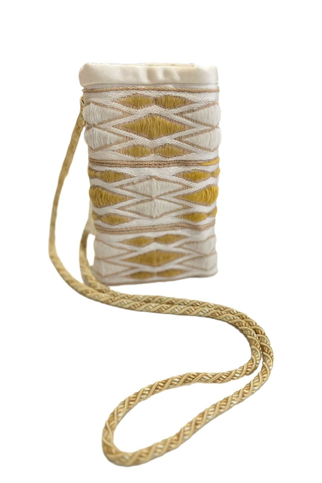 Porta cellulare ricamato/passamaneria