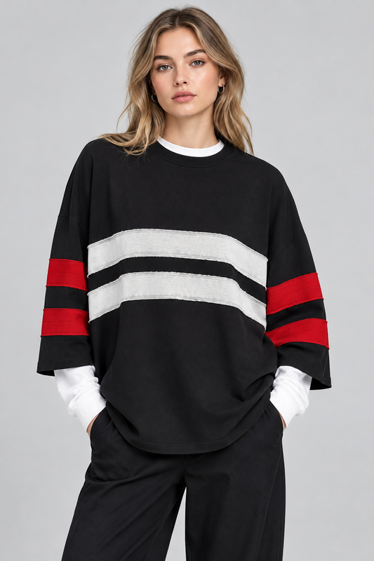 Maglia manica 3/4 (Z2) - Righe Bianche