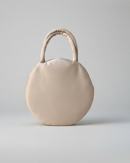 Borsa Baloon in tessuto di damasco chiaro