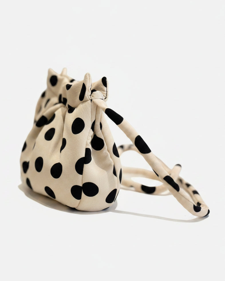 Borsa tracolla  'Bignè' medium a pois