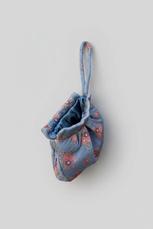 Borsa 'Bignè' small - azzurra fiori