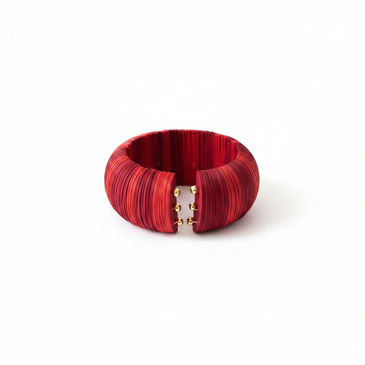 Bracciale a cerchio a righe rosso
