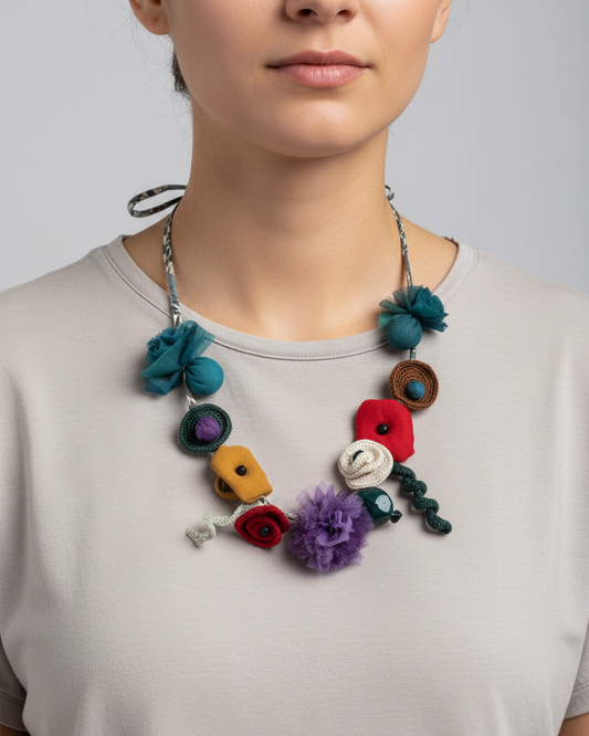 Collanina fiori fatta a mano