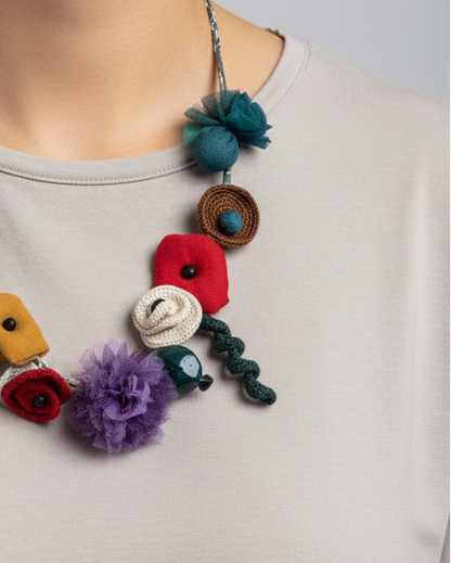 Collanina fiori fatta a mano