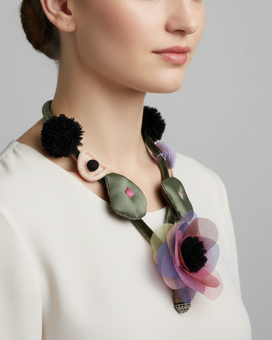 Collanina fiori fatta a mano