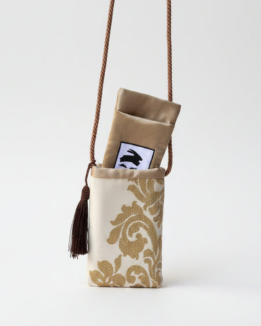 Porta cellulare damasco beige