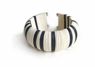 Bracciale a cerchio bianco-nero